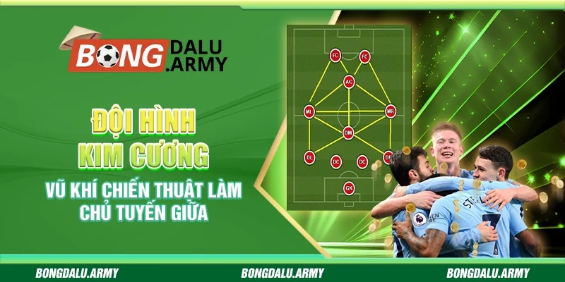 Đội hình kim cương – Vũ khí chiến thuật làm chủ tuyến giữa